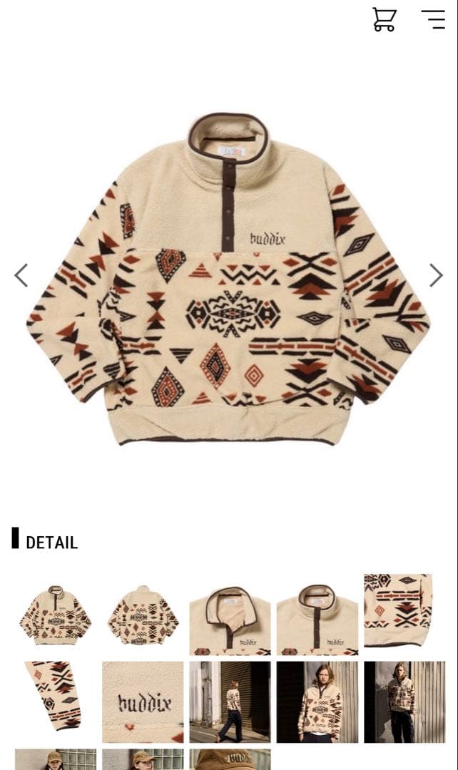 buddix 　フリースプルオーバー　Sサイズ