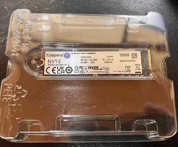 KINGSTON M.2 500GB PCIe3.0 稼働少 Kingston SNV2S/500G 500GB M.2 PCIe NVMe Solid State Drive