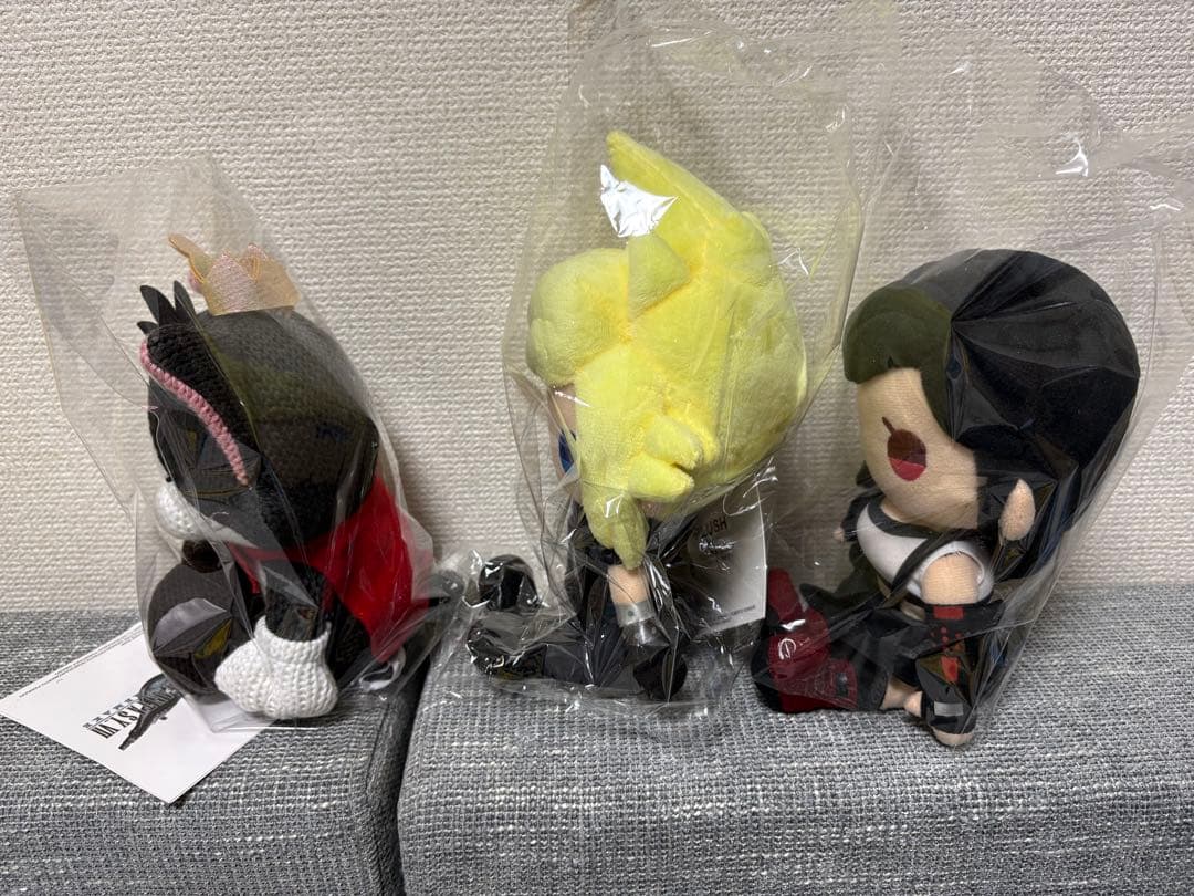 FF7(ファイナルファンタジー7)ぬいぐるみ3点 クラウド ティファ ケットシー