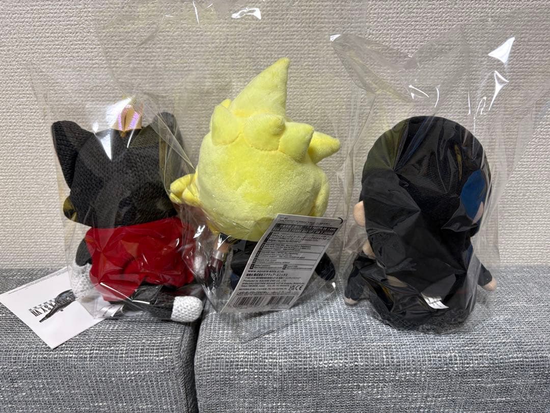 FF7(ファイナルファンタジー7)ぬいぐるみ3点 クラウド ティファ ケットシー