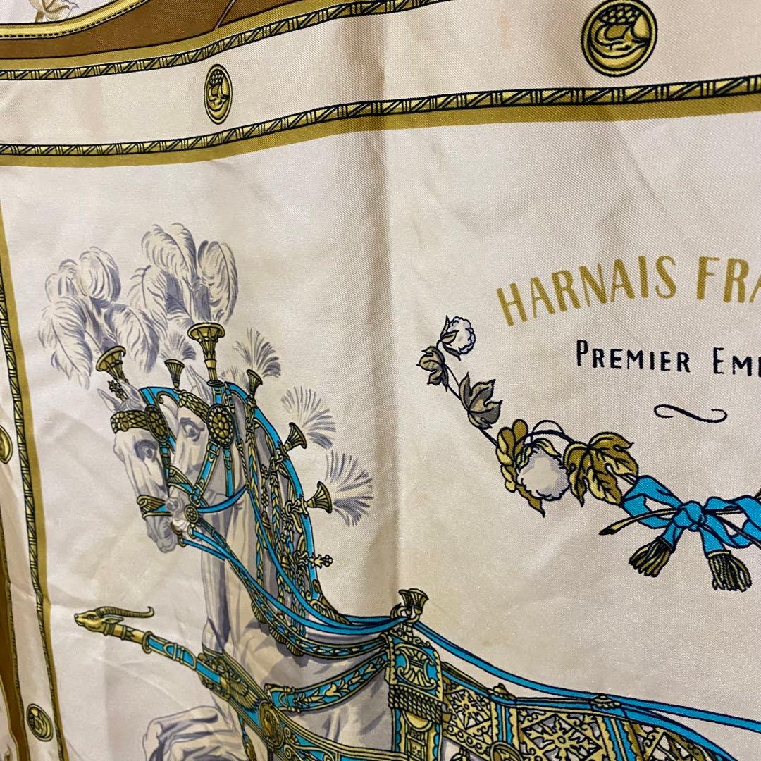 HERMES カレ90 大判シルクスカーフ フランス初代帝国のハーネス
