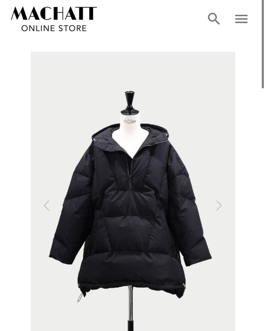 マチャットmachattアノラックダウンコート yori ellie liten - メルカリ