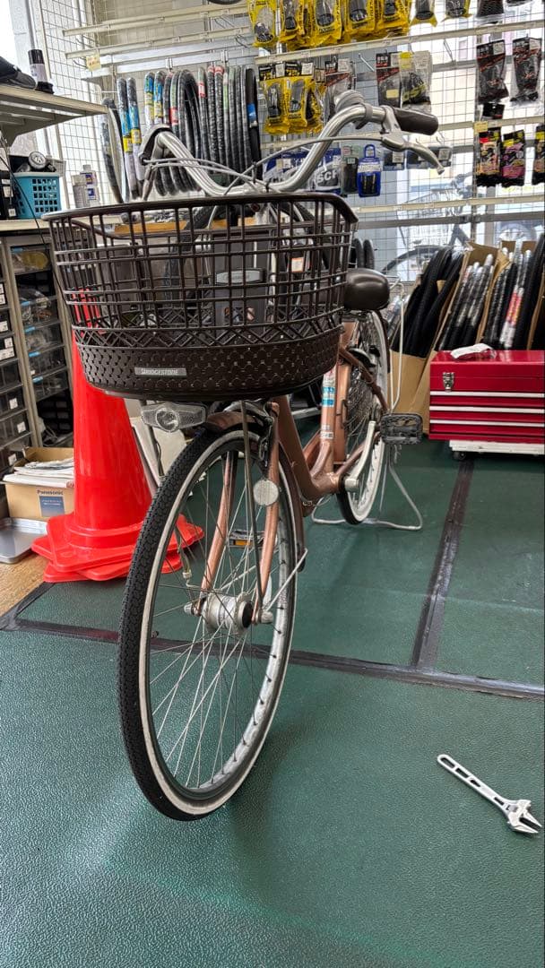 訳アリ ブリヂストン ママチャリ シティサイクル ピンク 24インチ 3段