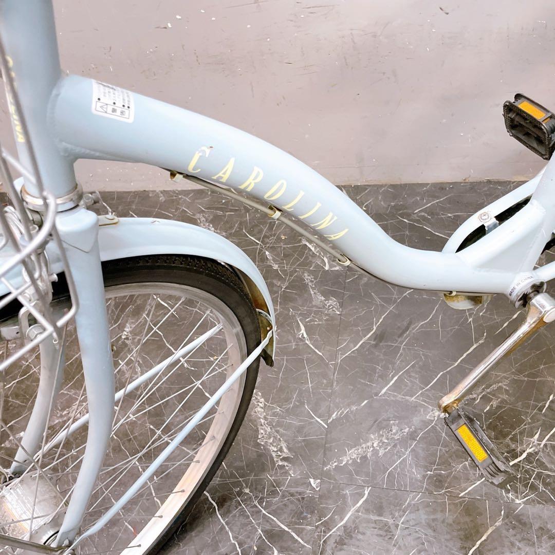 枚方市【904】《関西 引き取り》一般車 ママチャリ CAROLINA 水色