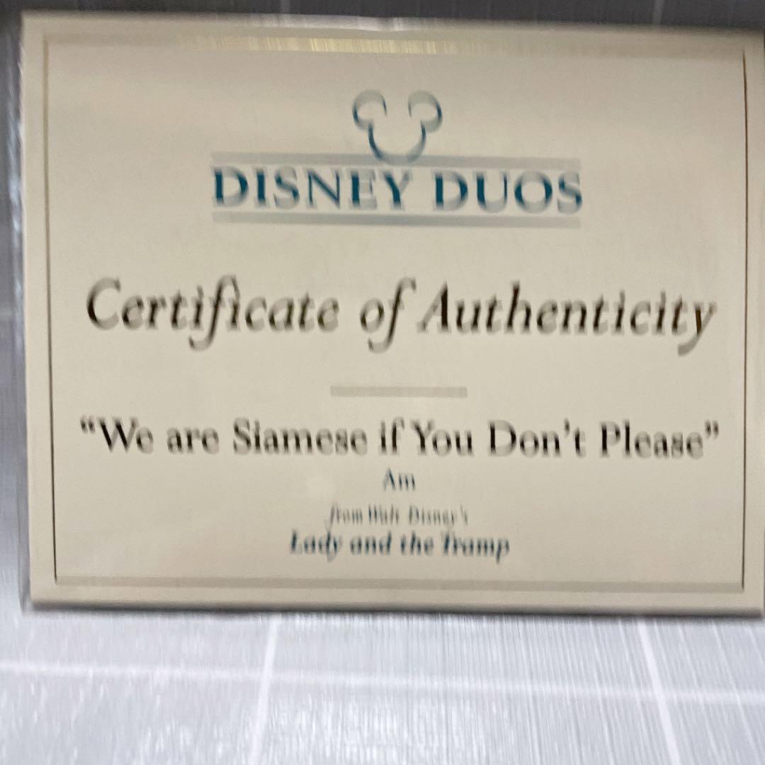 WDCC ディズニー わんわん物語 サイ＆アム フィギュア 陶器製 - メルカリ