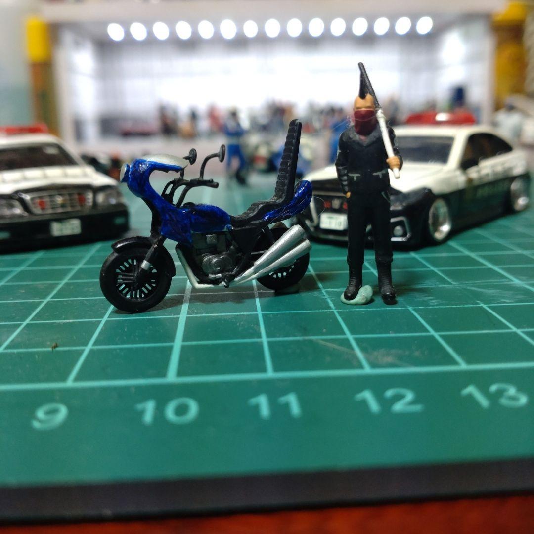 64スケール.精密フィギュア・暴走族バイク・セット - メルカリ
