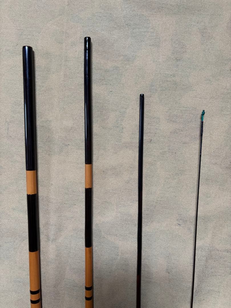 竹製 分割式 へら 竹竿 鉄心斎 淳生 4継 （約3.4m）