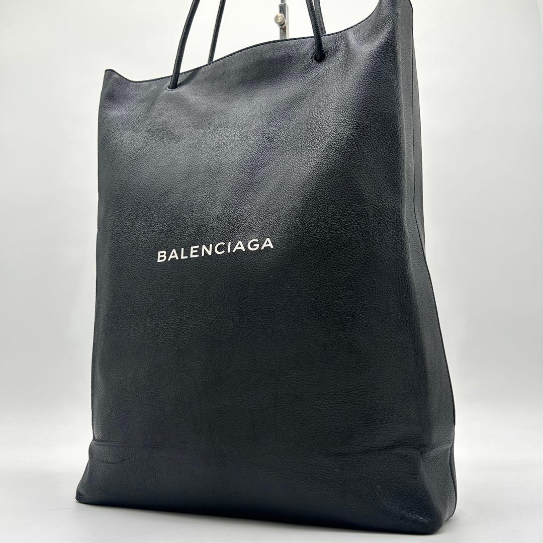 美品】バレンシアガ ノースサウス ショッピングトートバッグ レザー 黒