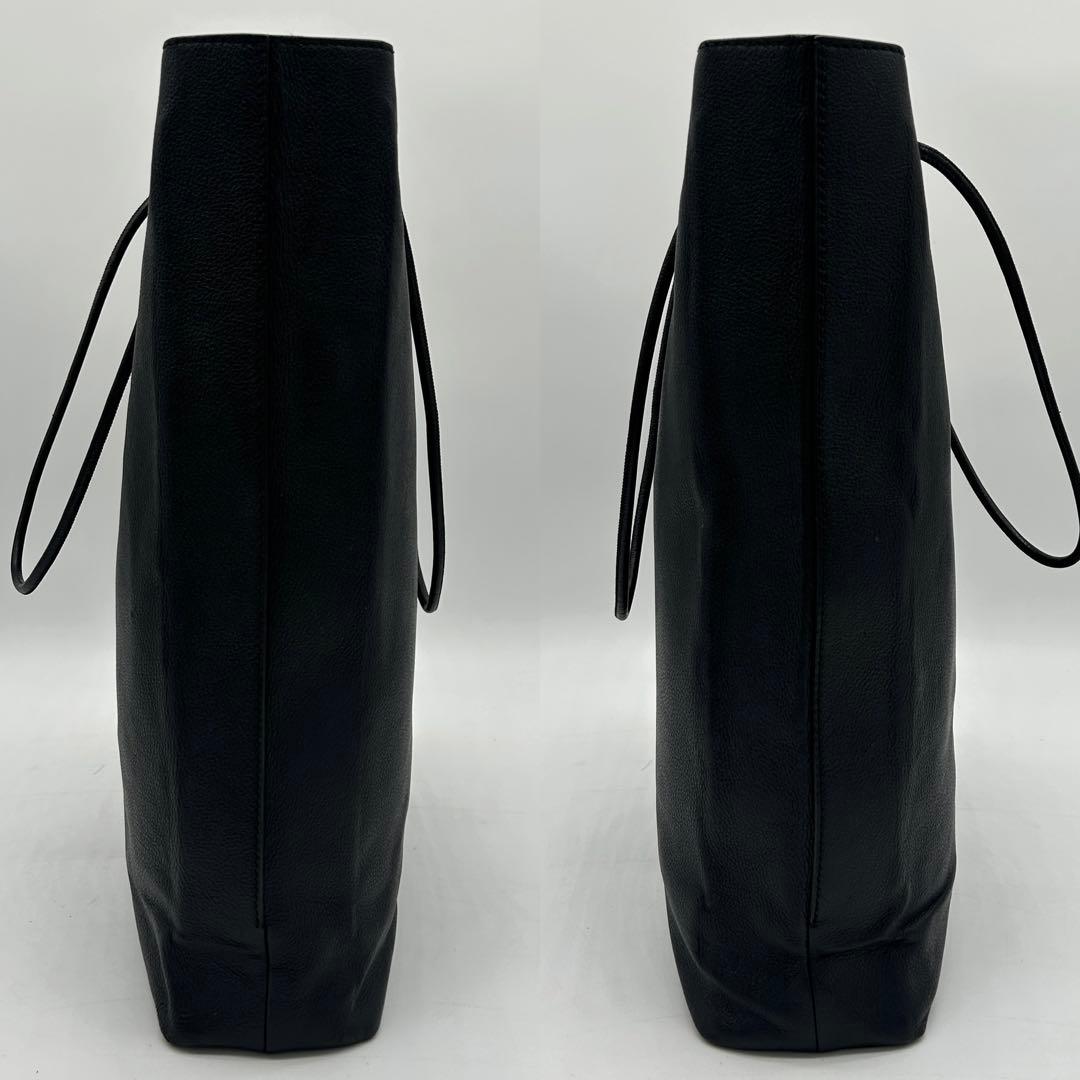 美品】バレンシアガ ノースサウス ショッピングトートバッグ レザー 黒