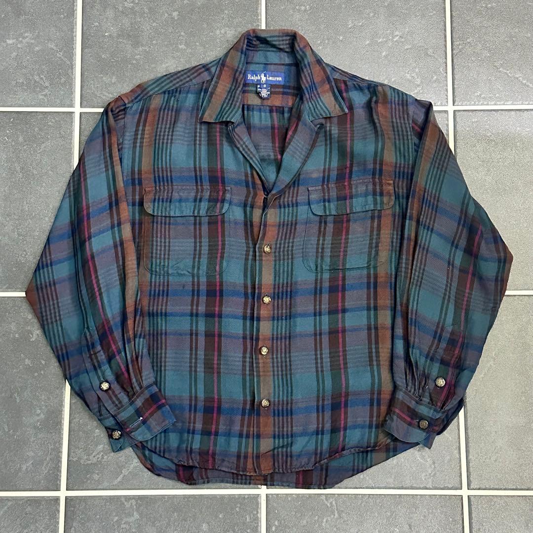 90s Polo Ralph Lauren 【レーヨン 開襟シャツ】 90's Polo Ralph Lauren オープンカラーレーヨンシャツ - used&vintage