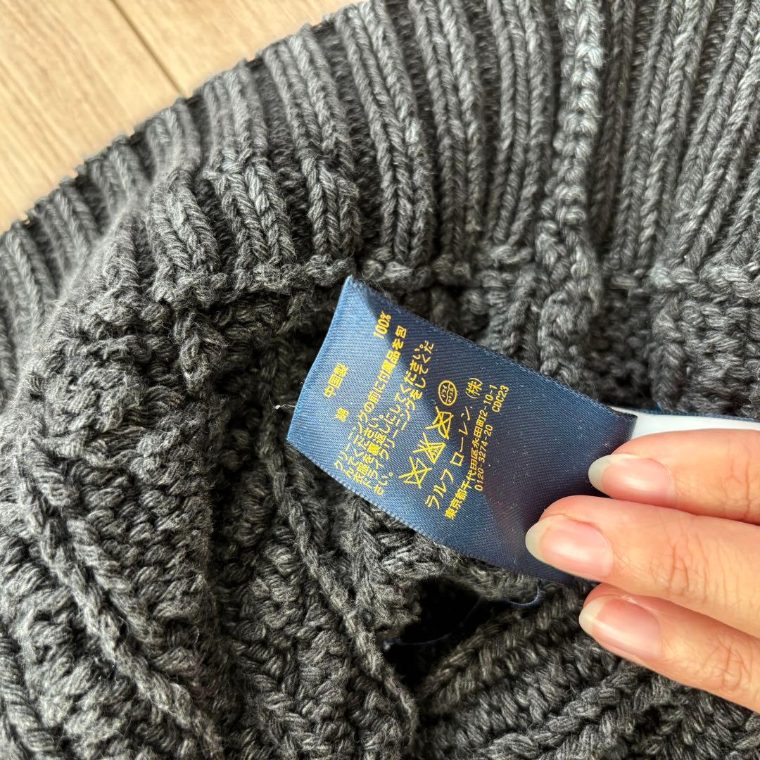 Polo Ralph Lauren ダークグレー カーディガン S 特別