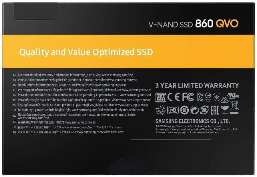 Samsung 860 QVO 1TB SATA 2.5 内蔵 SSD 使用少⑬ - メルカリ