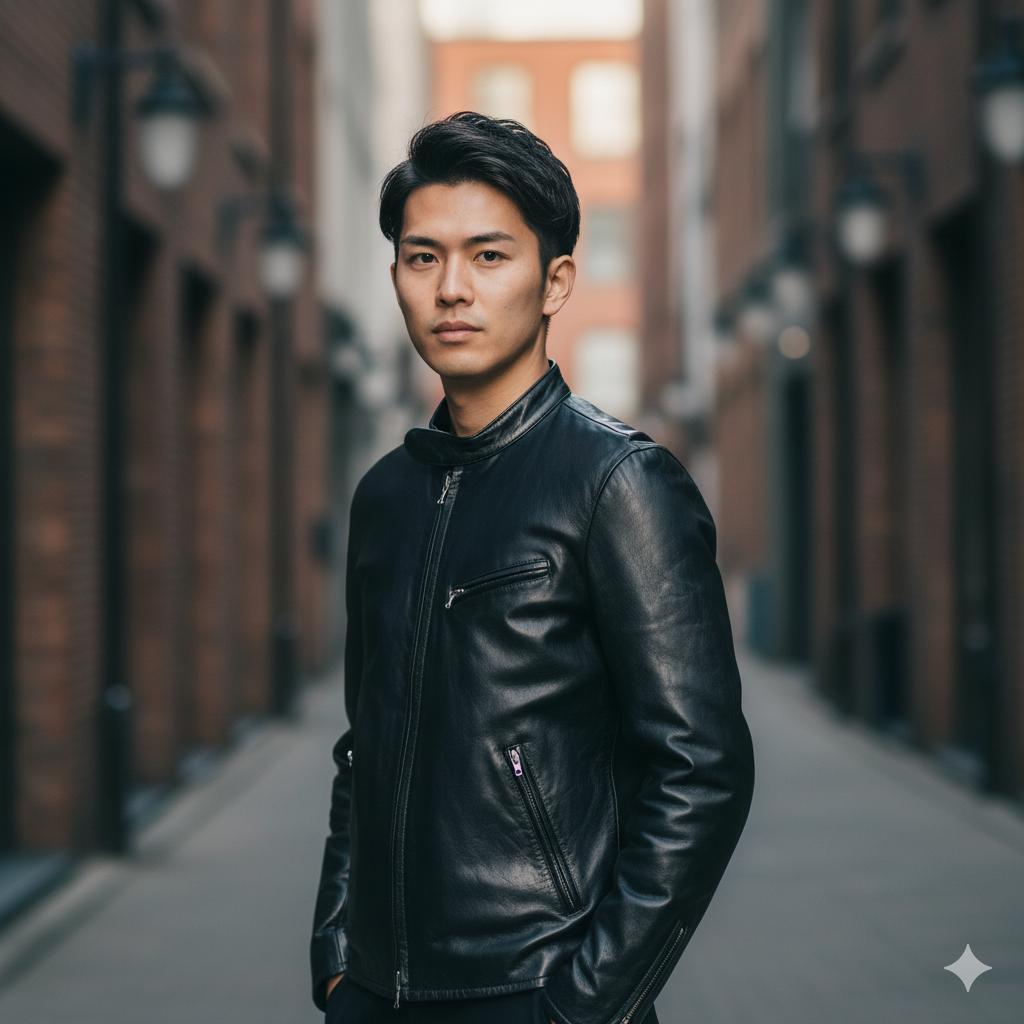 美品/メンテ済 リチウムオム 牛革ライダース 48 タイト riri - メルカリ