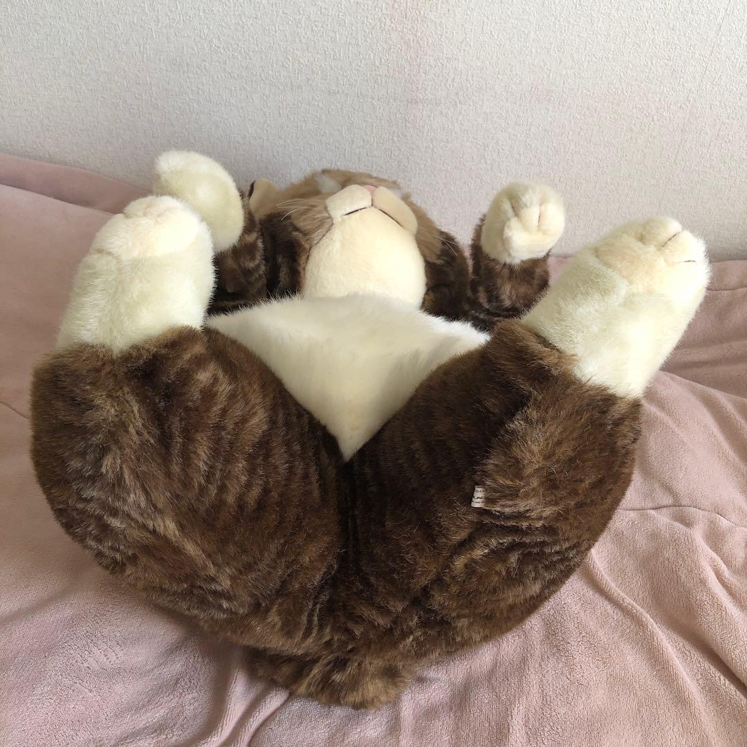 オリエンタルトーイ　ジョリーマンマ　特大　眠り猫ぬいぐるみ　紙タグ有　中古品