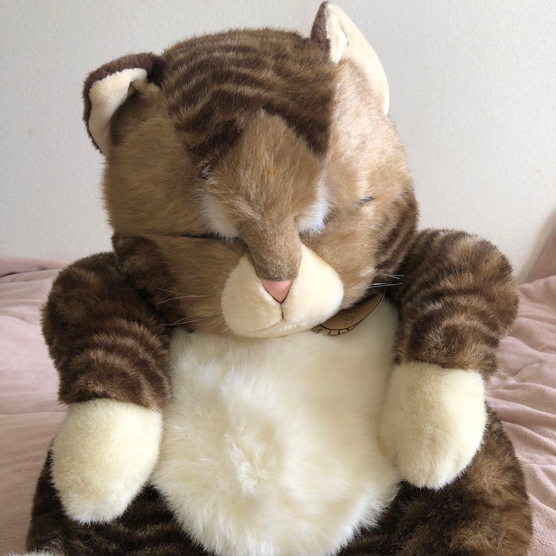 オリエンタルトーイ　ジョリーマンマ　特大　眠り猫ぬいぐるみ　紙タグ有　中古品