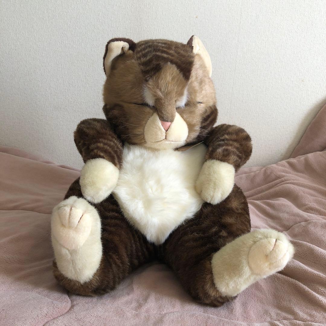 オリエンタルトーイ　ジョリーマンマ　特大　眠り猫ぬいぐるみ　紙タグ有　中古品