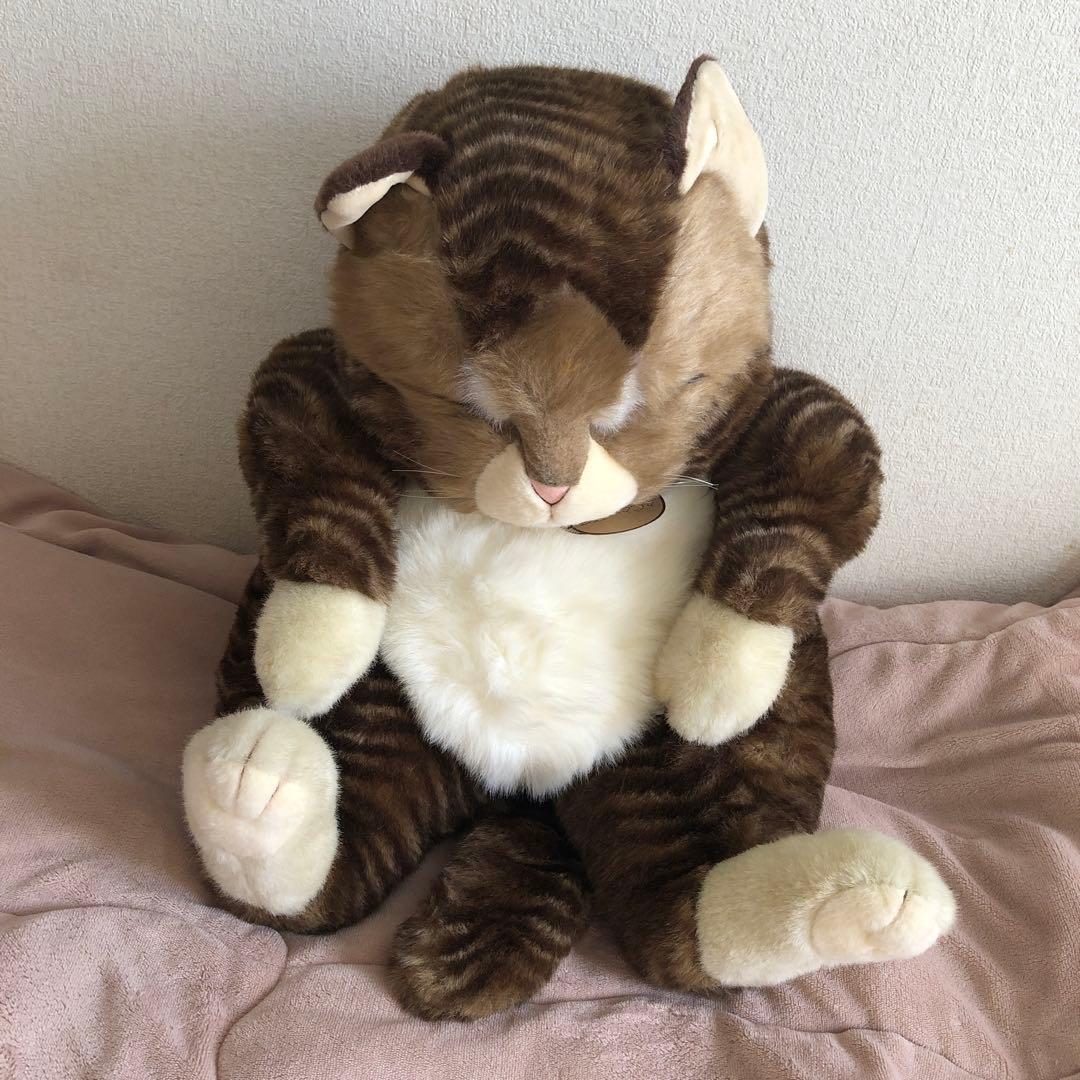 オリエンタルトーイ　ジョリーマンマ　特大　眠り猫ぬいぐるみ　紙タグ有　中古品