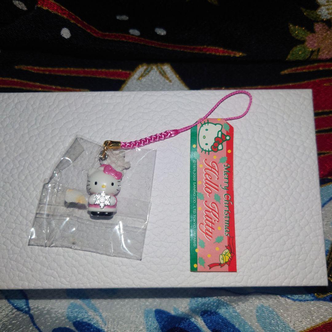 ハローキティ　根付　クリスマス　雪の結晶　2002年 ハローキティ 根付け 冬期限定 スノーボード バージョン 全日本スキー