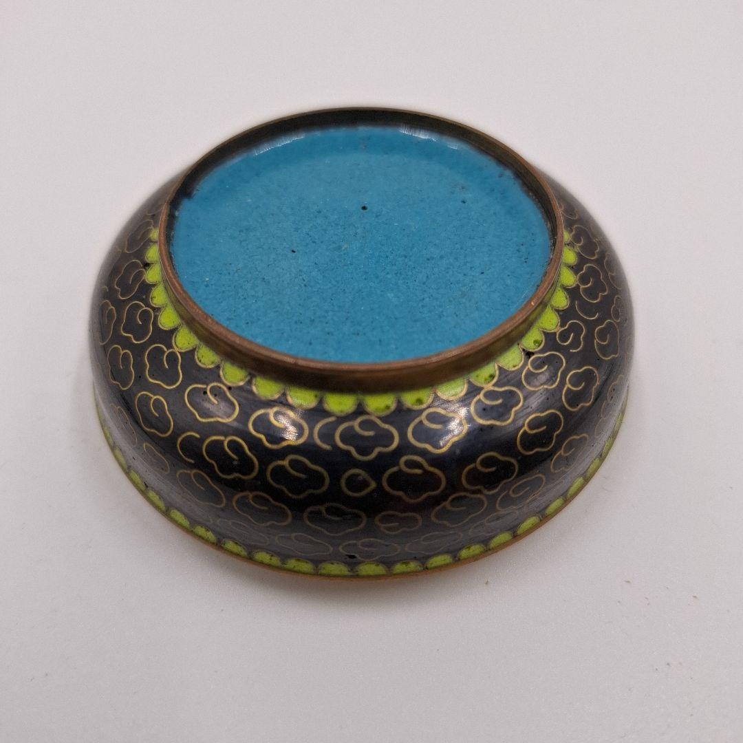 印合 七宝焼 景泰藍 中国 古物 骨董 印泥 朱肉ケース 小物いれ - メルカリ