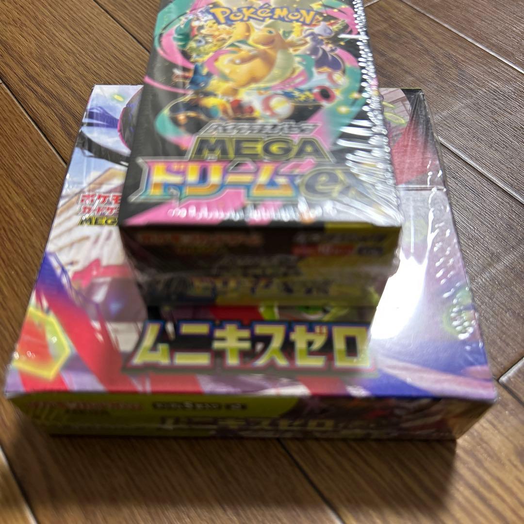 ポケモンカードムニキスゼロ、メガドリームexボックスシュリンク付き