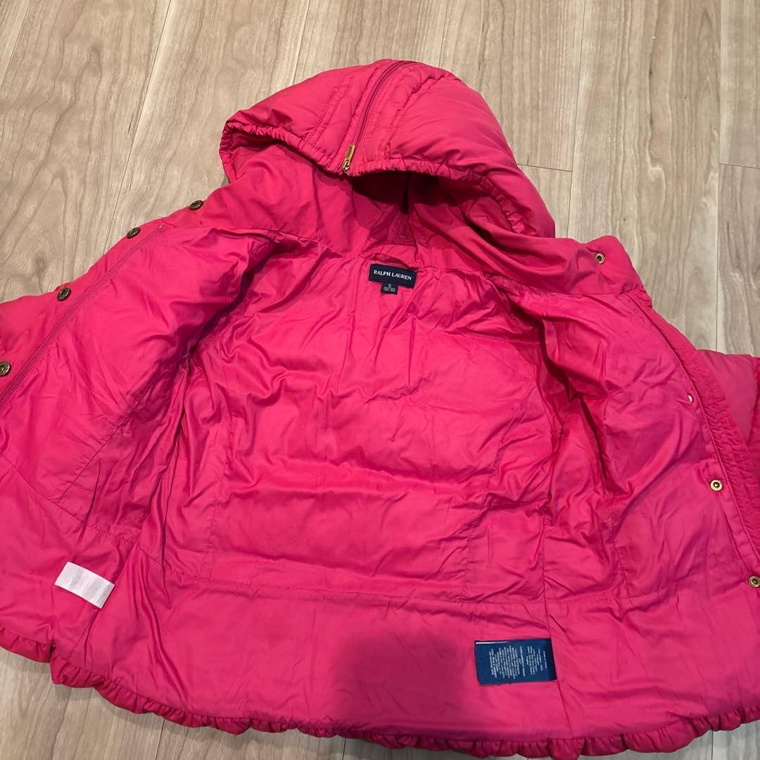 Ralph Lauren フード付きダウンコート ピンク - メルカリ