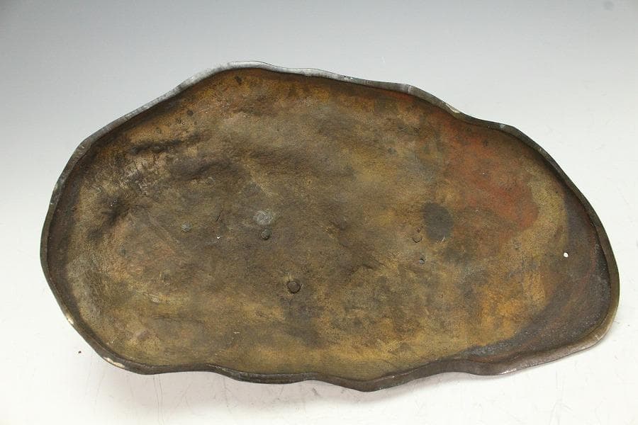 金工師 徳光造 遊三犬 置物(K-XA873)