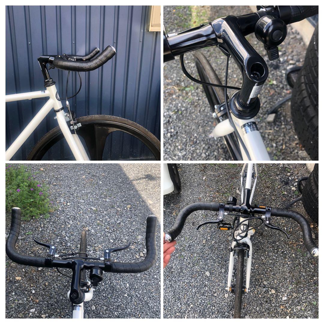 アニマート ファントム シングルスピード ピストバイク ホワイト 街