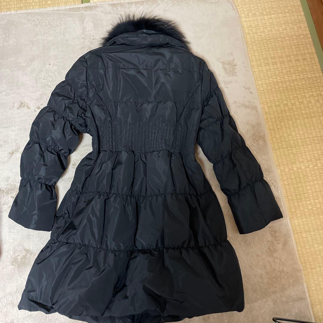 極美品】BALMAIN ダウンコート Aライン ラクーン ロング ブラック L