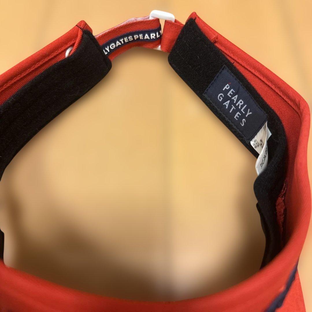 PEARLY GATES レッド バイザー - メルカリ