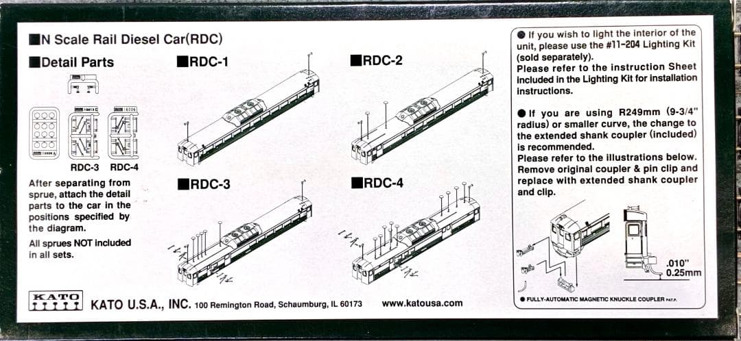 KATO ＵＳＡ ステンレス製ディーゼルカー RDC-2・3形 2両セット