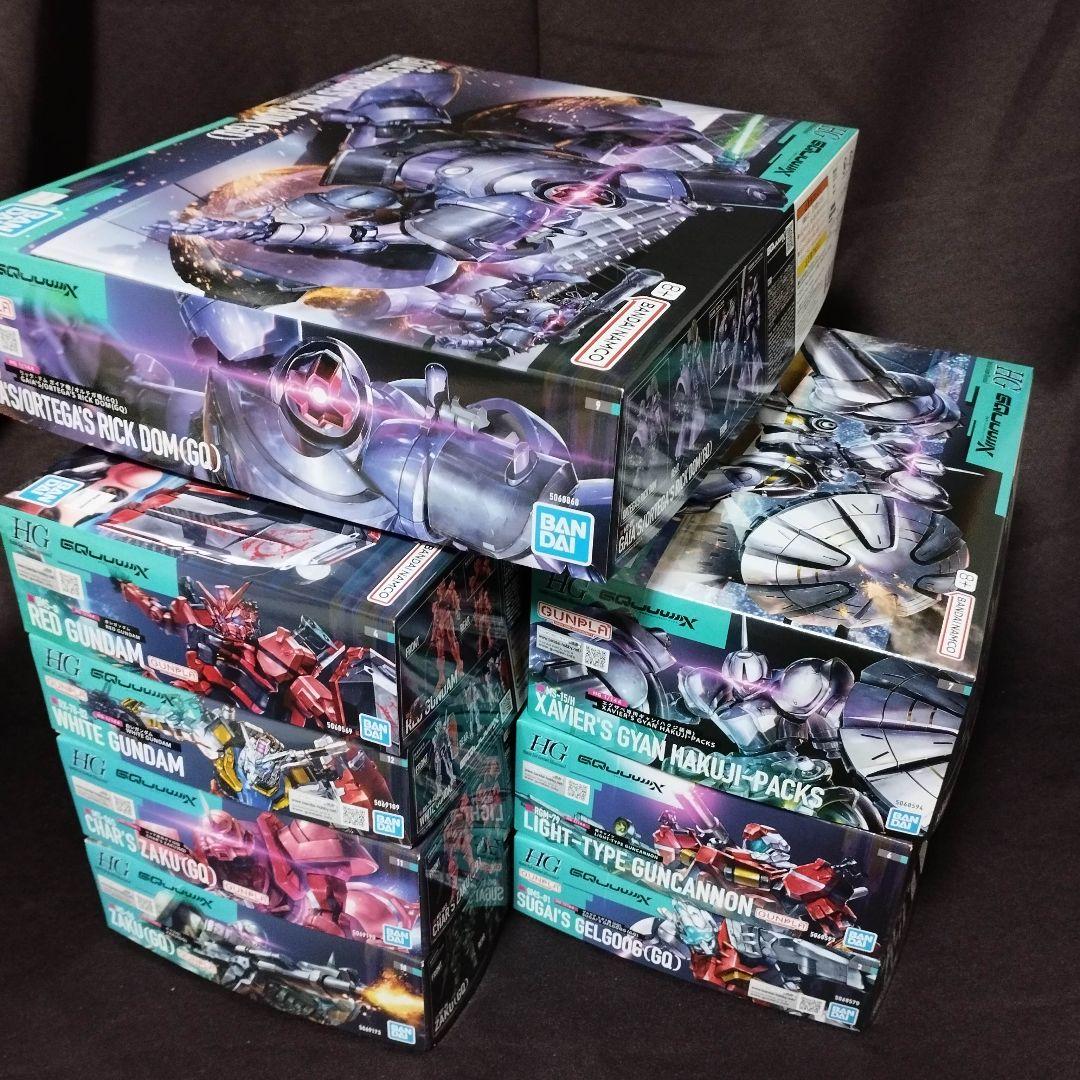 ガンプラGQ8点【赤いガンダム/白いガンダム/ザク/ザク/ギャンほか】まとめ売り