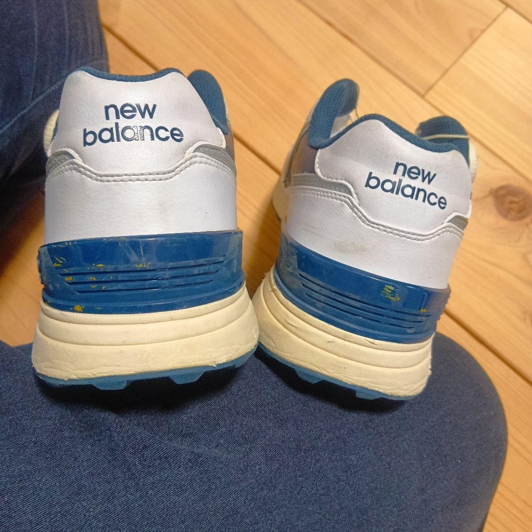 New Balance 574 ゴルフシューズ ホワイト/ネイビー 27.5㎝ - メルカリ