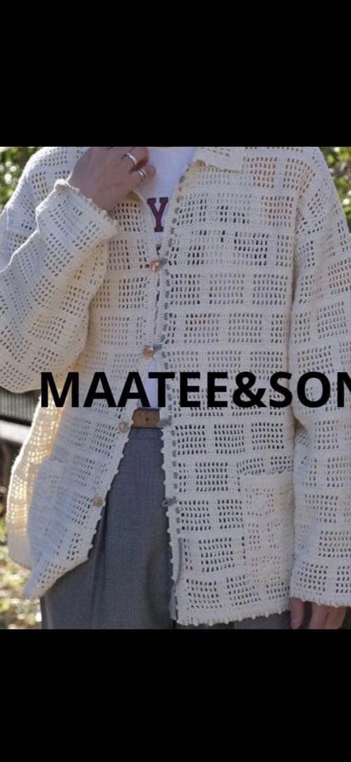 MAATEE&SONS Hand Knit Jacket 25SS 美品 2 白 - メルカリ