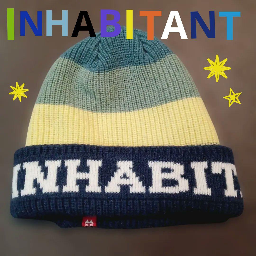 【希少】INHABITANT ニット帽（※ボンボン無しです） MENS】inhabitant LOGO KNIT CAP インハビタントロゴニットキャップ