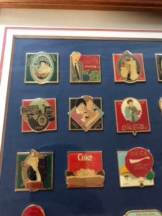 【ビンテージ】コカコーラ クラシックメタルプレートセット 額縁入り