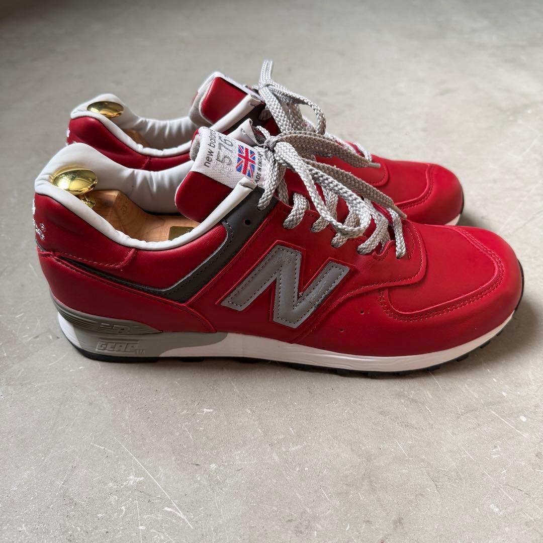 ニューバランス M576RED レッド 27.0cm US9 本革 イギリス製
