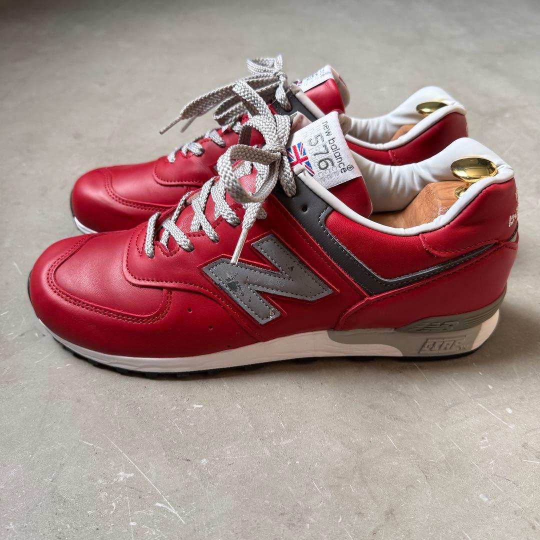 ニューバランス M576RED レッド 27.0cm US9 本革 イギリス製