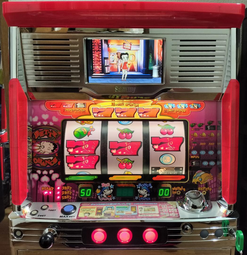 【パチスロ実機】サミー★ベティ・ブープS【オートプレイ付不要機付】４号機