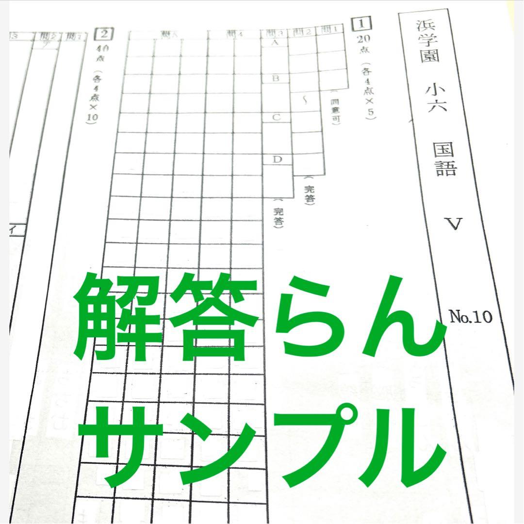浜学園 小5 2025年度 理科Sクラス 復習テスト 解答、解答らんあり