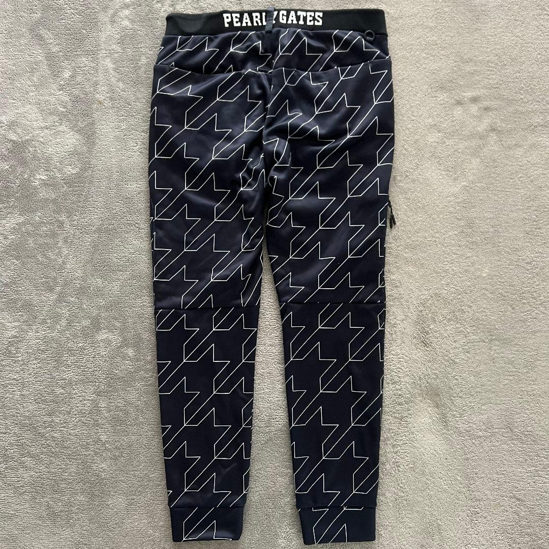 Pearly gates パーリーゲイツ 裏起毛 イージーパンツ 千鳥柄 メンズ