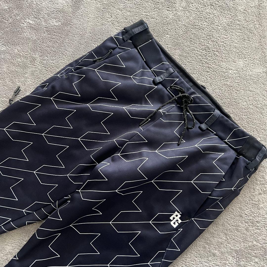 Pearly gates パーリーゲイツ 裏起毛 イージーパンツ 千鳥柄 メンズ