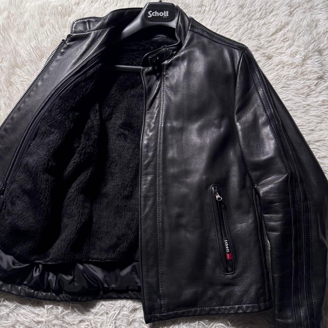 美品/激レア✨schott ライダースジャケット　147 本革　ブラック　38 楽天市場】ショット SCHOTT 641 スタンドカラー シングルライダース