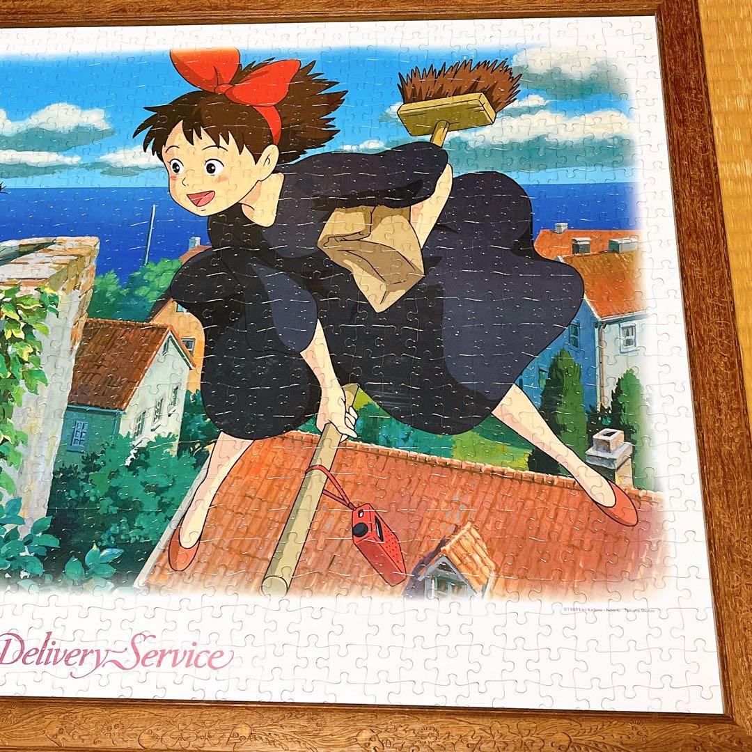 完成品】魔女の宅急便 ジグソーパズル 1000ピース ジブリ 木製フレーム