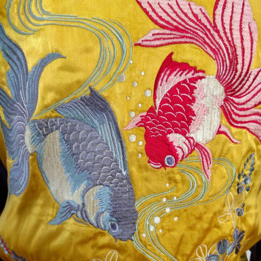 希少】IOLANI イオラニ 金魚刺繍 スカジャン リバーシブル M - メルカリ