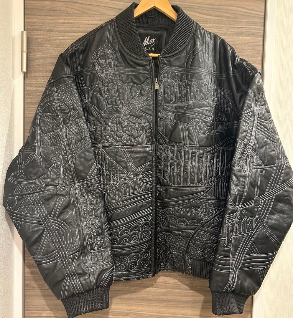 レア 刺繍 レザージャケット 自由の女神 pelle pelle ペレペレ - メルカリ