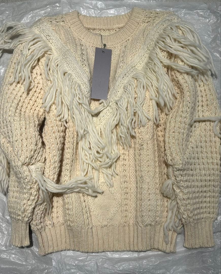 未使用ナナナナサーカ77circa リメイクケーブルフリンジニット - メルカリ