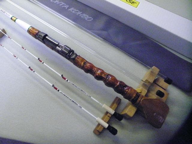 1113☆手作り（布袋竹）筏竿【全長149㎝】【最高級】【純白筏竿】太田