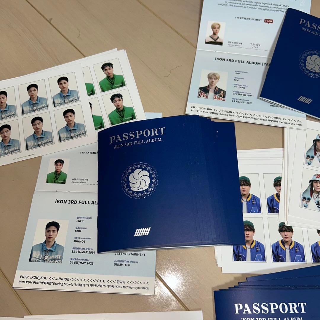 iKON TAKE OFF パスポートフォトブック＋IDカード＋証明写真　51枚