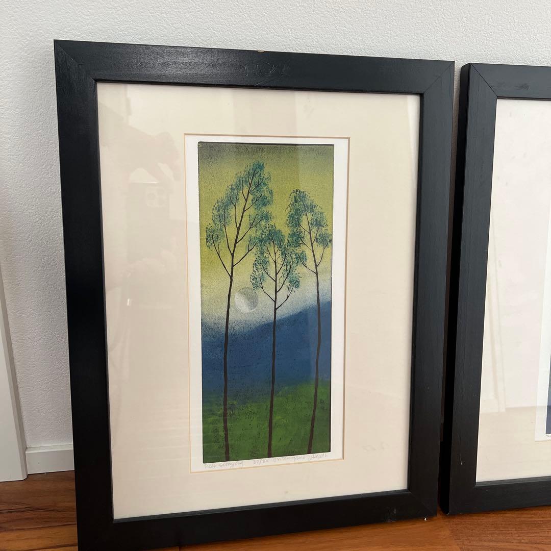 2点セット＊アメリカ東海岸で購入＊JAN HEATHの自然をモチーフにしたアート