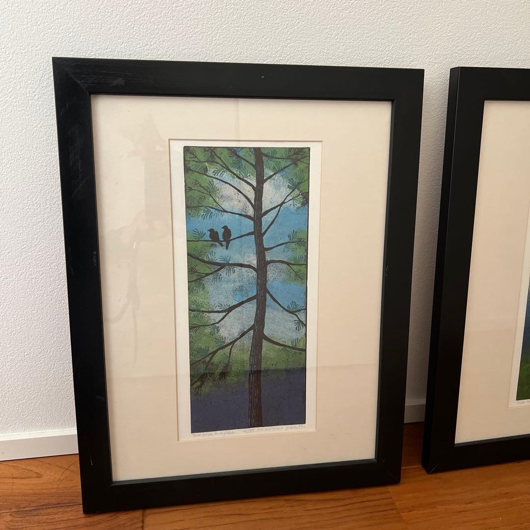 2点セット＊アメリカ東海岸で購入＊JAN HEATHの自然をモチーフにしたアート